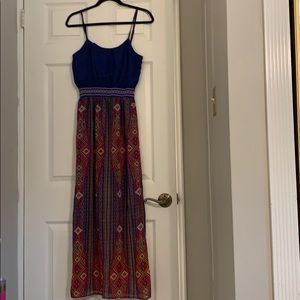 Multicolor maxi dress. Size small.